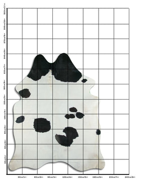 Pelle bovina bianco-nera XXL