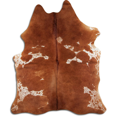Pelle di mucca marrone e bianca XL