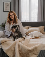 Coperta in lana merino "Almond" | singolo strato