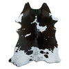 Tappeto in pelle di mucca bianca e nera XL