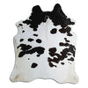 Tappeto in pelle di mucca bianca e nera XL