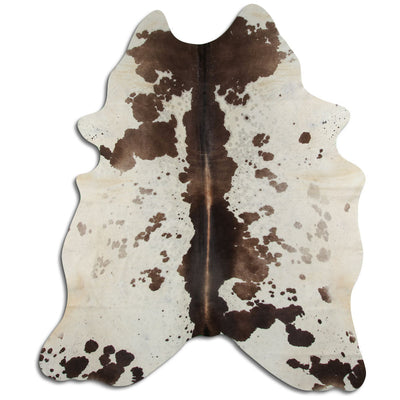 Pelle di mucca marrone e bianca XL