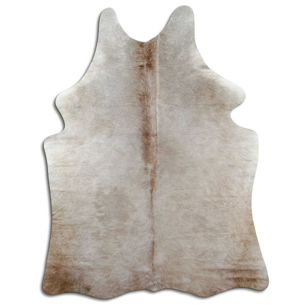 Tappeto in pelle di mucca champagne L