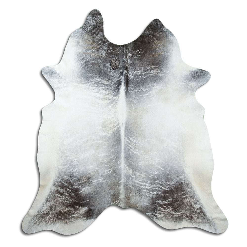 Tappeto in pelle di mucca grigia XXL
