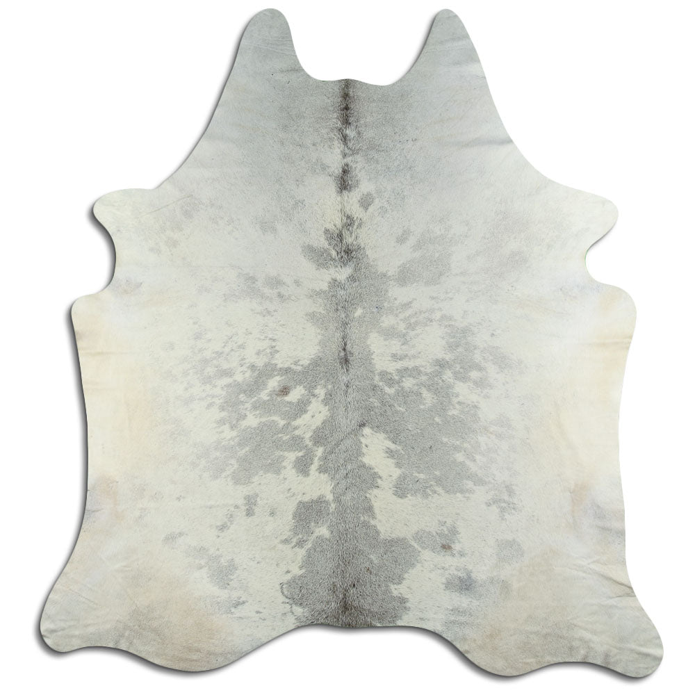 Tappeto in pelle di mucca grigia XL