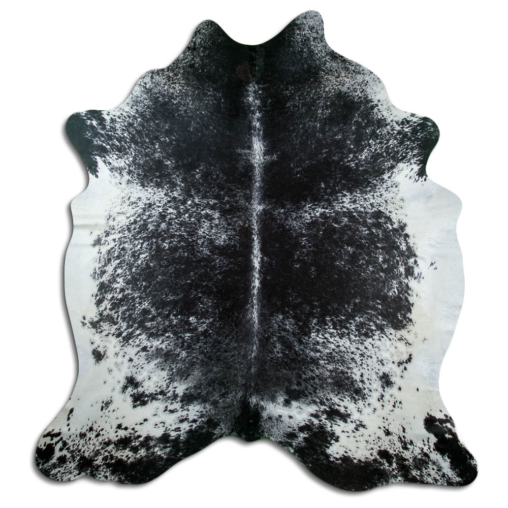 Tappeto in pelle di mucca Salt & Pepper XXL