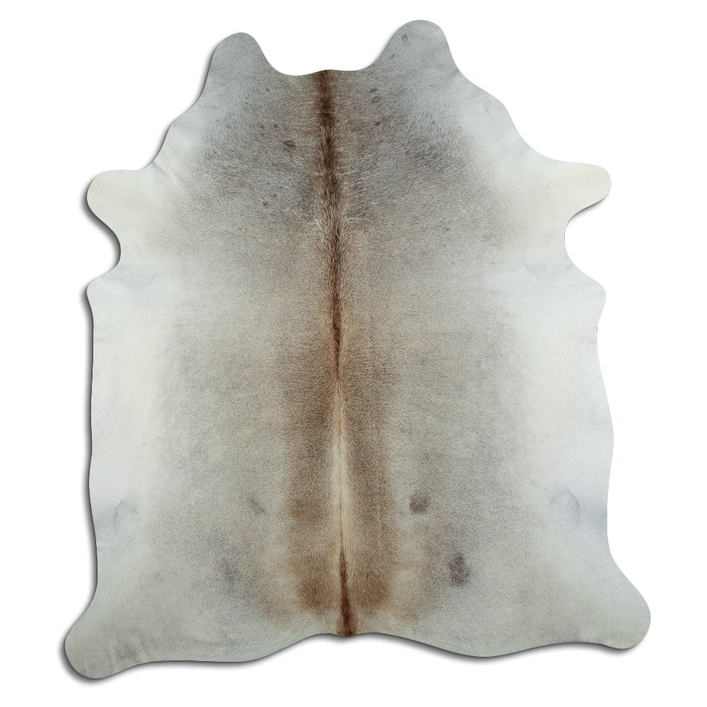 Tappeto in pelle di mucca grigia XL