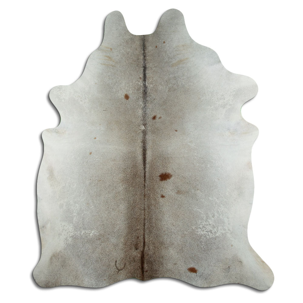 Tappeto in pelle di mucca grigia XL