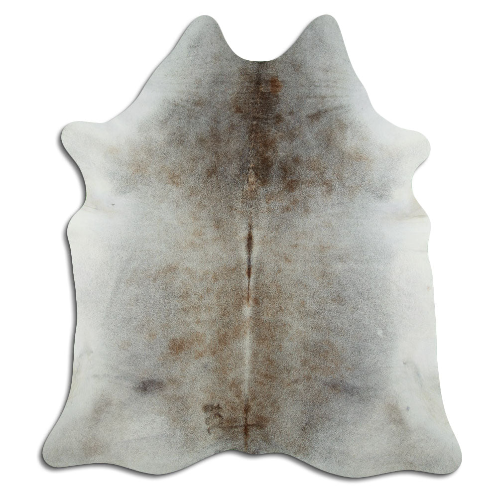 Tappeto in pelle di mucca grigia XL