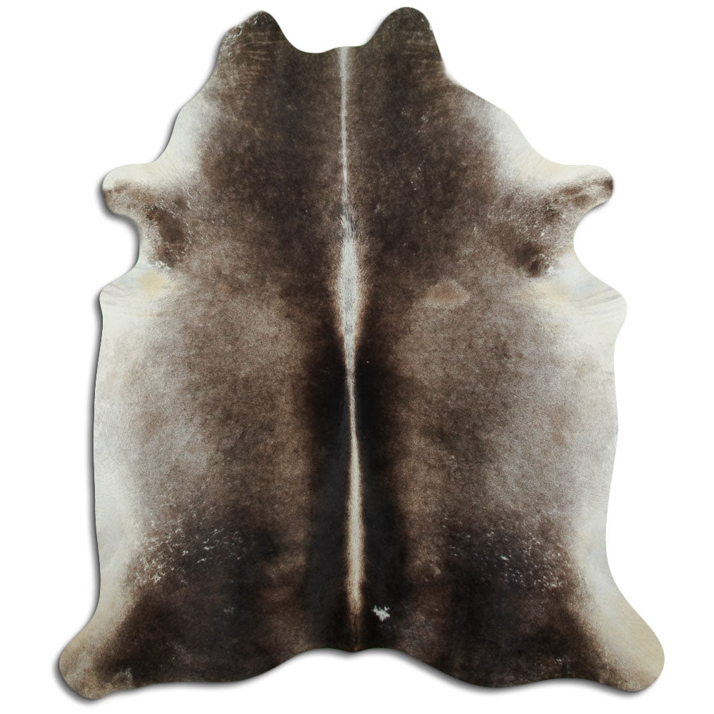 Tappeto in pelle di mucca grigia XL