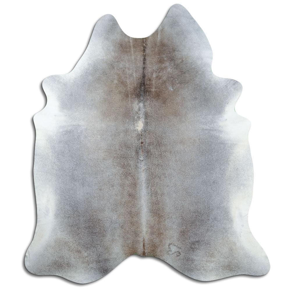 Tappeto in pelle di mucca grigia XXL