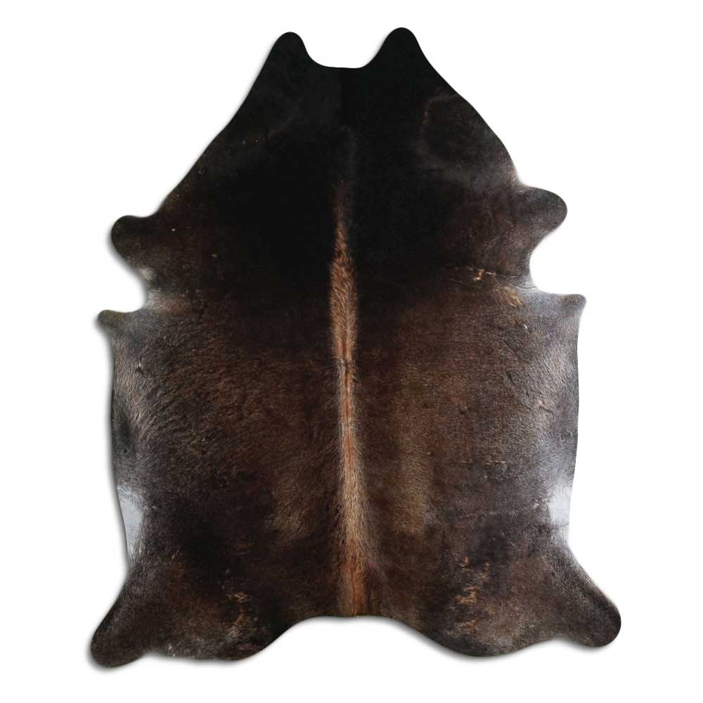 Tappeto in pelle di mucca marrone XL