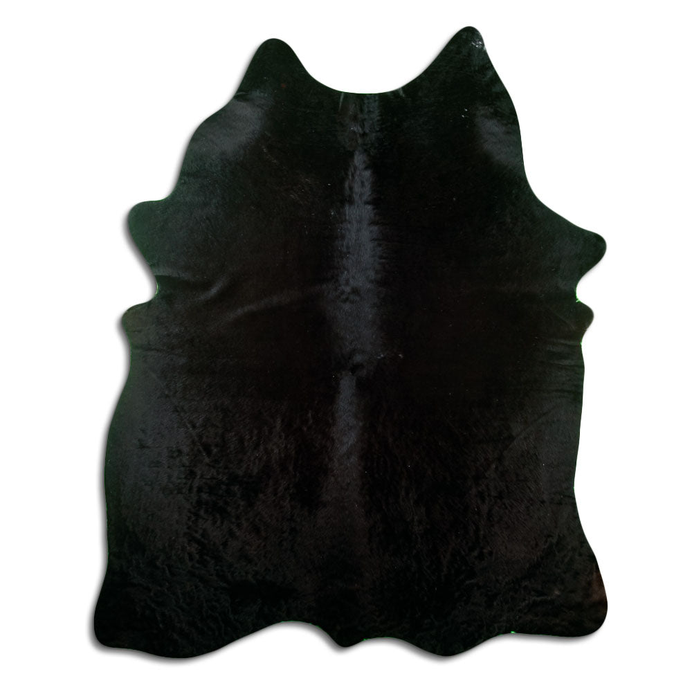 Tappeto in pelle di mucca nera L