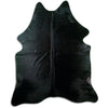 Tappeto in pelle di mucca nera XL