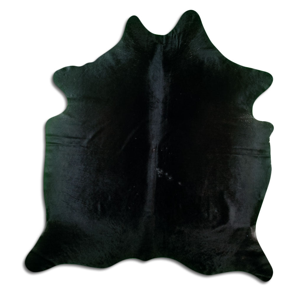 Tappeto in pelle di mucca nera L