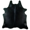 Tappeto in pelle di mucca nera XL