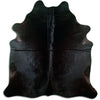 Tappeto in pelle di mucca nera XL