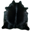 Tappeto in pelle di mucca nera XL