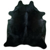 Tappeto in pelle di mucca nera XL