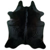 Tappeto in pelle di mucca nera XL