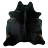 Tappeto in pelle di mucca nera XL