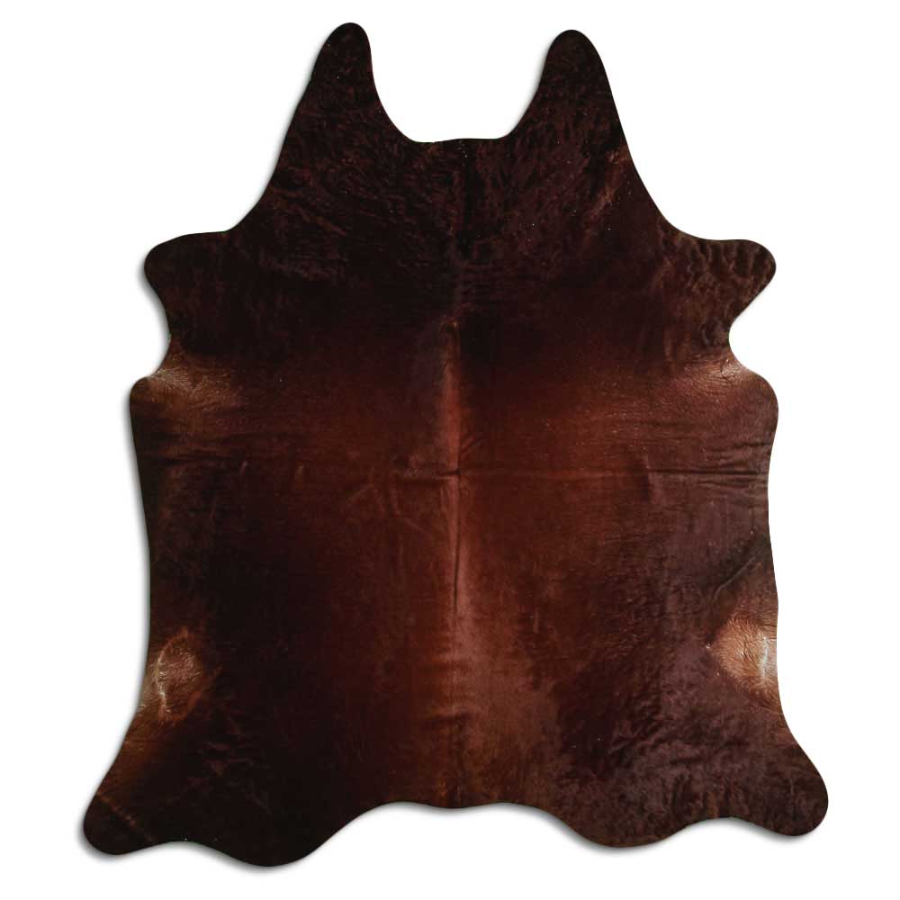 Tappeto in pelle di mucca marrone XL