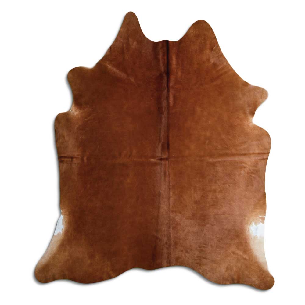 Tappeto in pelle di mucca marrone L