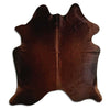 Tappeto in pelle di mucca marrone L