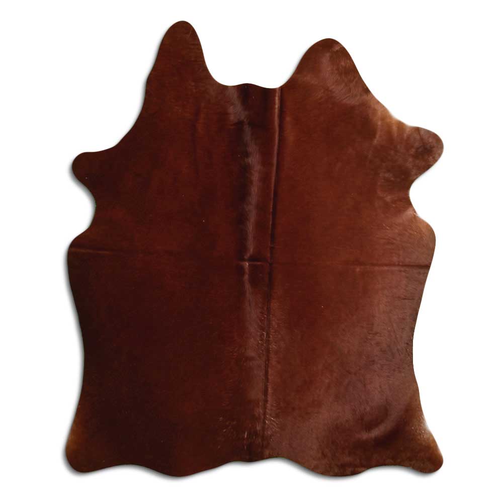 Tappeto in pelle di mucca marrone M