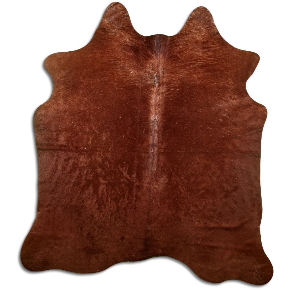 Tappeto in pelle di mucca marrone L