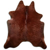 Tappeto in pelle di mucca marrone L