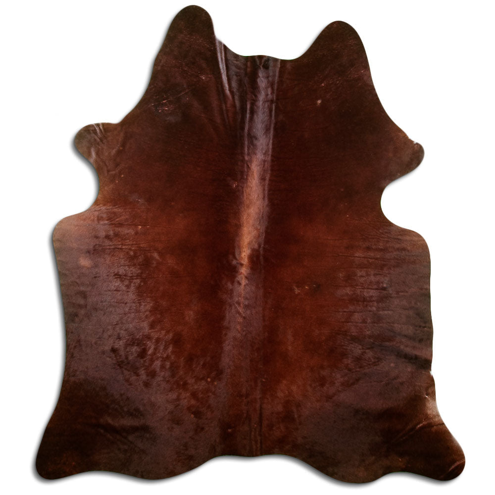 Tappeto in pelle di mucca marrone L