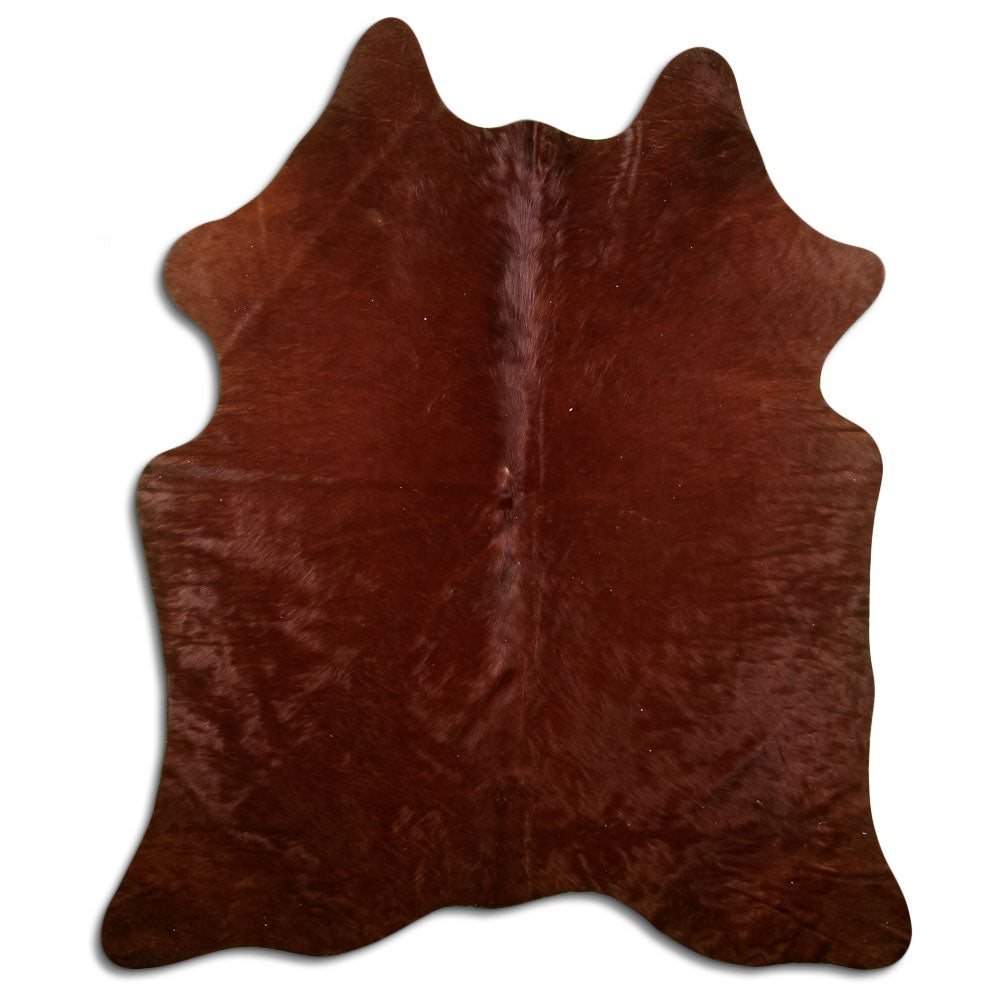 Tappeto in pelle di mucca marrone L