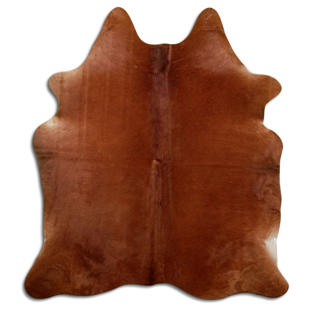 Tappeto in pelle di mucca marrone M