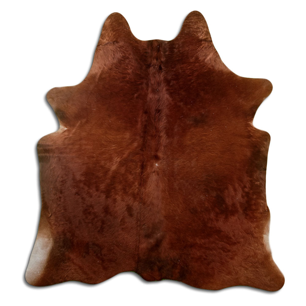 Tappeto in pelle di mucca marrone M