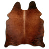 Tappeto in pelle di mucca marrone M