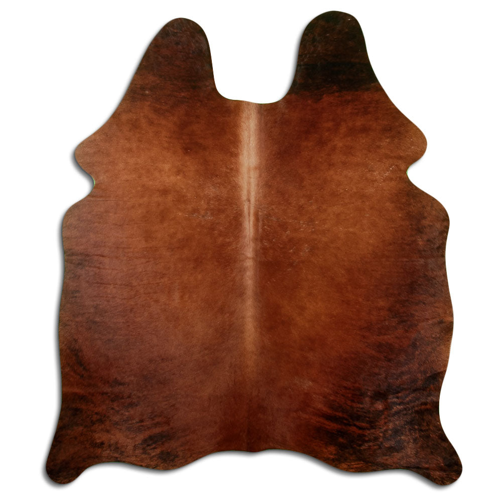 Tappeto in pelle di mucca marrone M