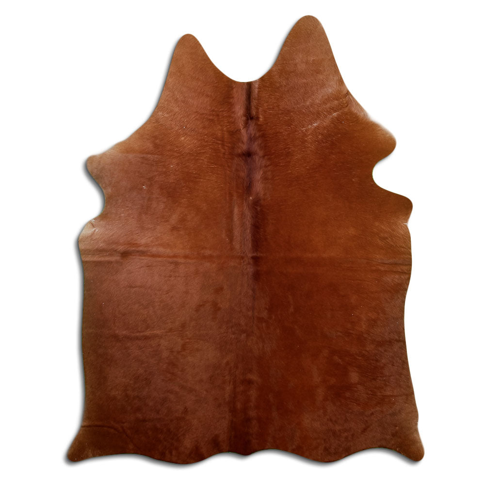 Tappeto in pelle di mucca marrone M