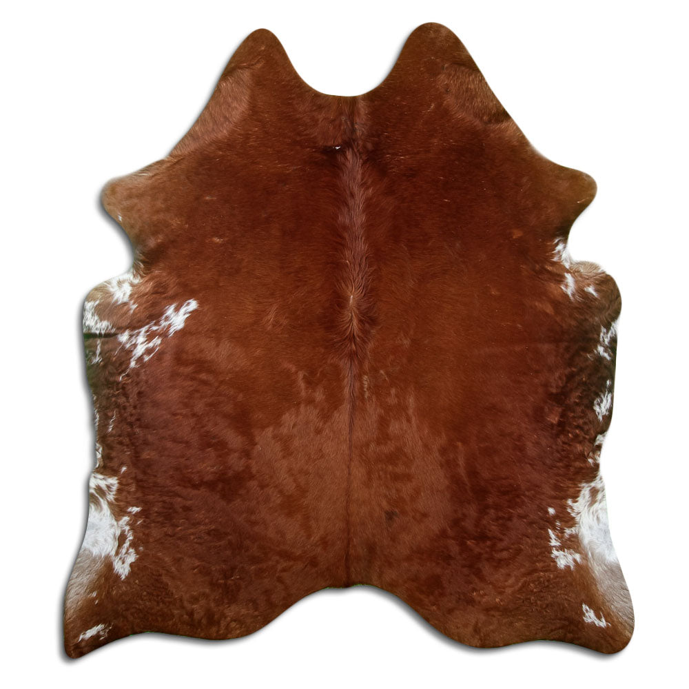 Tappeto in pelle di mucca marrone L