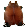 Tappeto in pelle di mucca marrone L