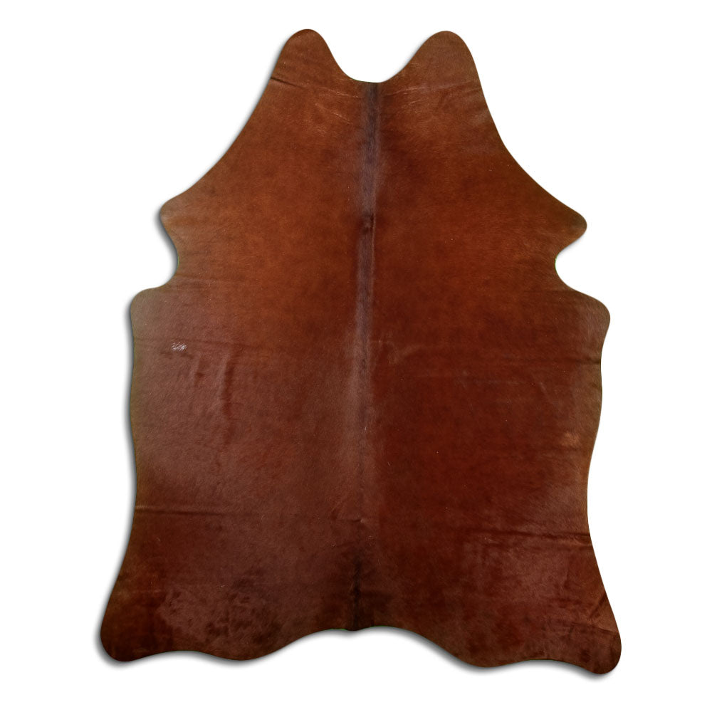 Tappeto in pelle di mucca marrone L