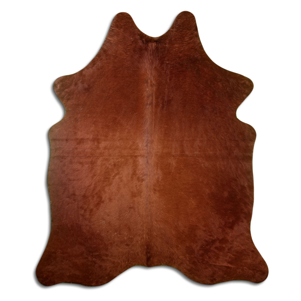 Tappeto in pelle di mucca marrone L