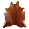 Tappeto in pelle di mucca marrone L