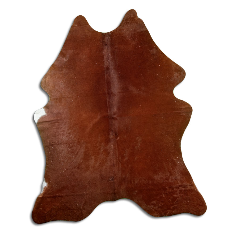 Tappeto in pelle di mucca marrone L
