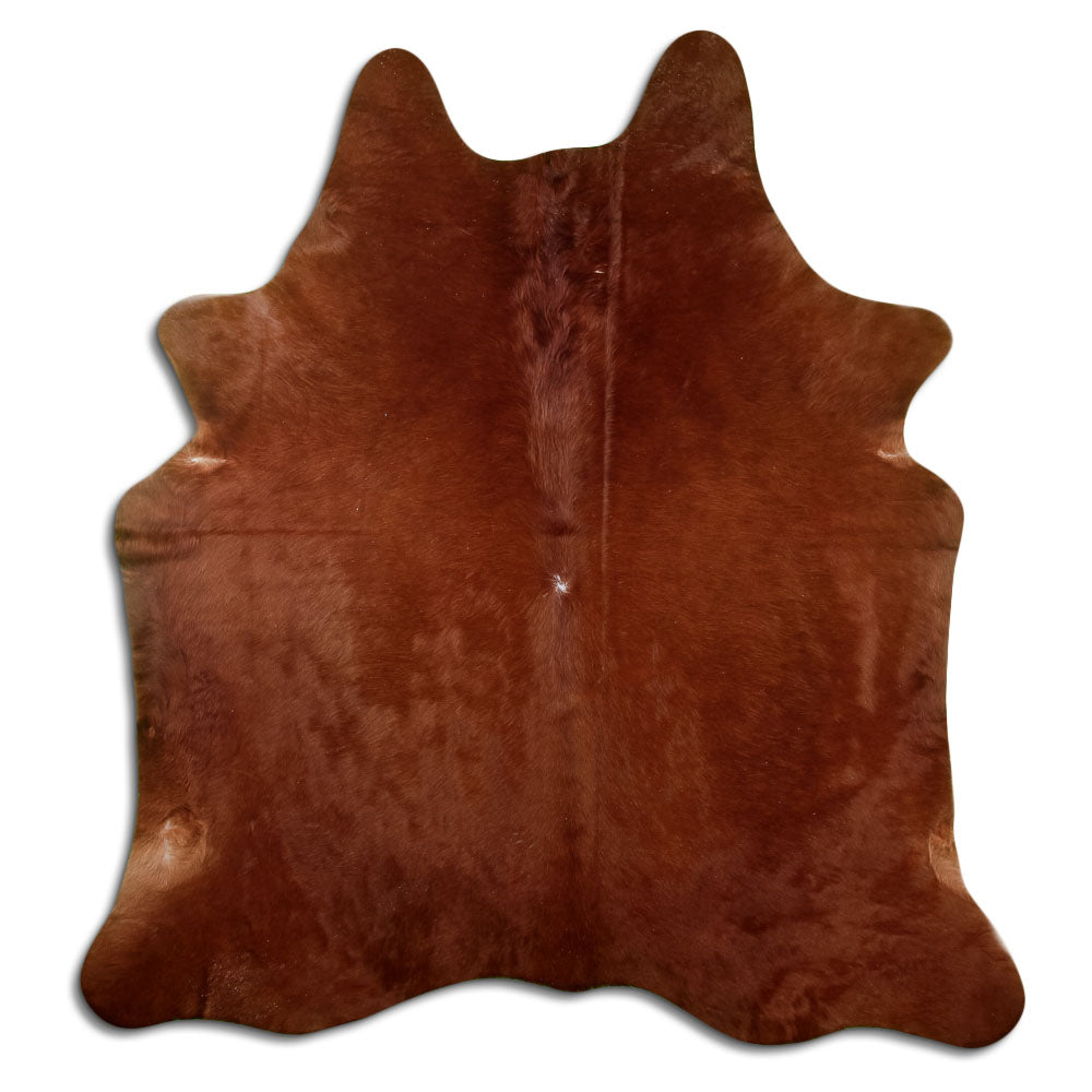 Tappeto in pelle di mucca marrone L