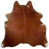 Tappeto in pelle di mucca marrone M