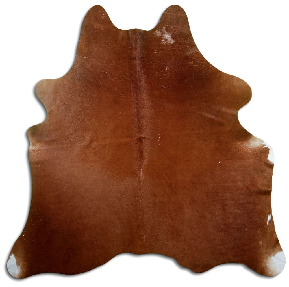 Tappeto in pelle di mucca marrone M