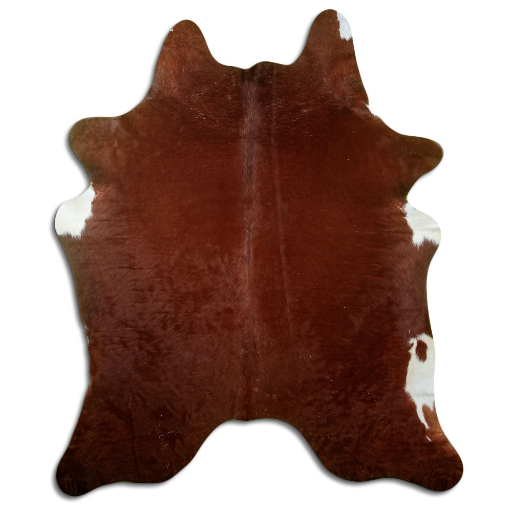 Tappeto in pelle di mucca marrone L