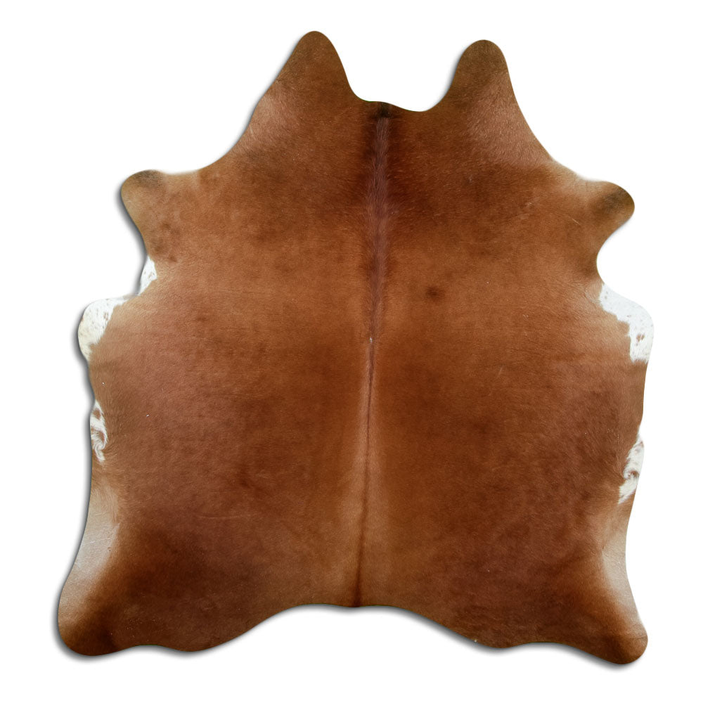 Tappeto in pelle di mucca marrone M