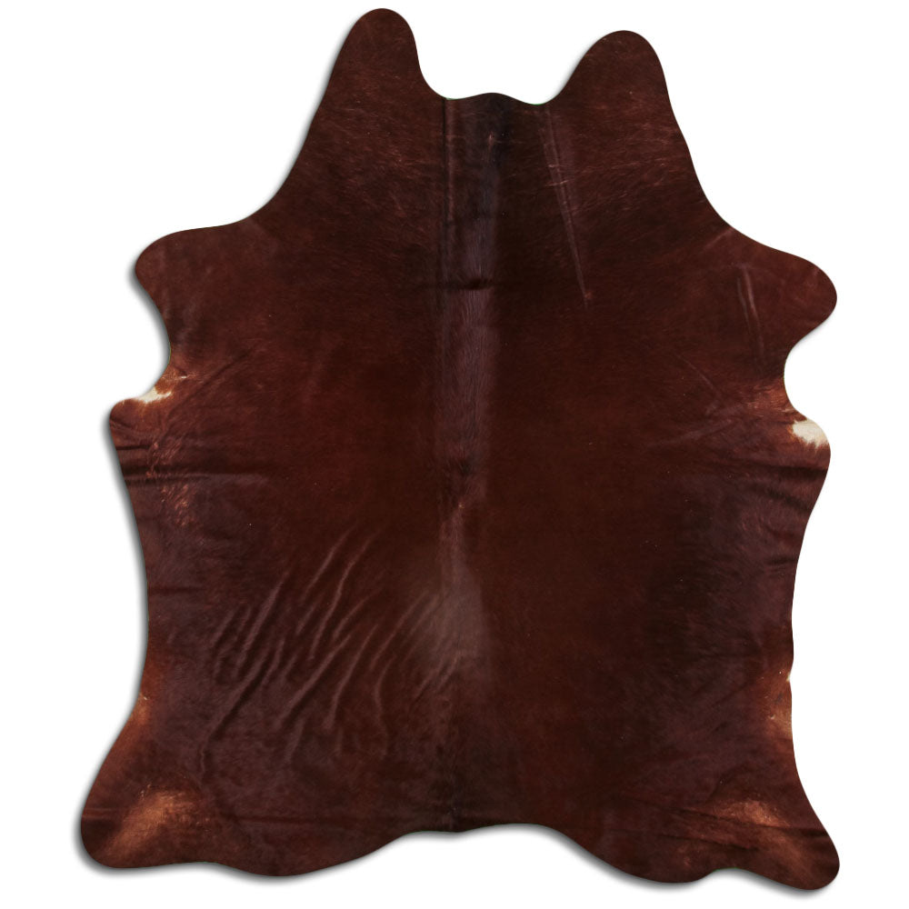 Tappeto in pelle di mucca marrone L